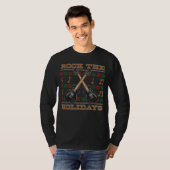 Rock The Feestdagen Guitar Ugly KerstSweater T-shirt (Voorkant volledig)