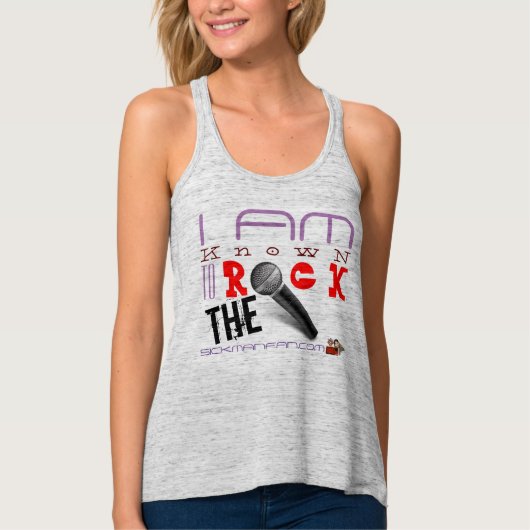ROCK THE MIC WT BACK LOGO RACER TERUG TANKTOP (Voorkant)