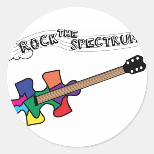 Rock the Spectrum logo Ronde Sticker (Voorkant)