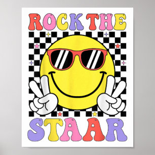 Rock The Staar Test Day Motivatie leraar Testi Poster