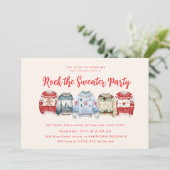 Rock The Sweater Holiday Party Uitnodiging (Staand voorkant)