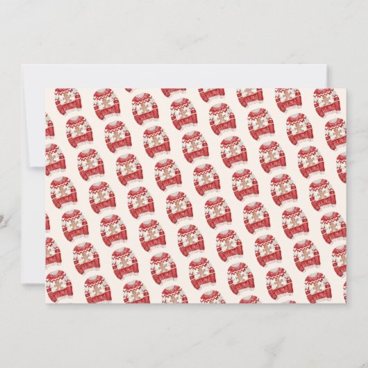 Rock The Sweater Holiday Party Uitnodiging (Achterkant)