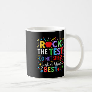 Rock The Test Day Testing Day Funny Teacher Mannen Koffiemok