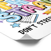 Rock The Test Staar-dag Docent Motiverende Testdag Poster (Hoek)