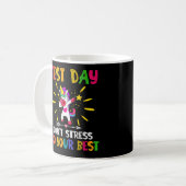 Rock The Test Teacher Test Day Testing Day Funny Koffiemok (Voorkant links)
