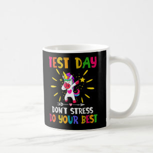 Rock The Test Teacher Test Day Testing Day Funny Koffiemok