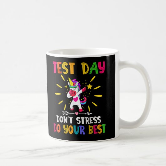 Rock The Test Teacher Test Day Testing Day Funny Koffiemok (Rechts)