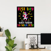 Rock The Test Teacher Test Day Testing Day Funny Poster (Thuiskantoor)