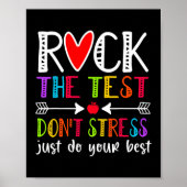 Rock The Test Teacher Test Day Testing Day Funny Poster (Voorkant)