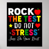 Rock The Test Teacher Test Day Testing Day Funny Poster (Voorkant)