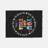 Rock The Test Teacher Testing Day Motivational Tes Fleece Deken (Voorkant (Horizontaal))