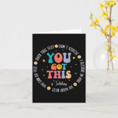 Rock The Test Teacher Testing Day Motivational Tes Kaart (Gele Bloem)