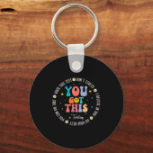 Rock The Test Teacher Testing Day Motivational Tes Sleutelhanger (Voorkant)