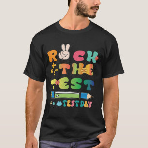 Rock The Test Testdag Groovy Motivatie T-Shirt