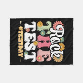 Rock The Test Testing Day Groovy Motivational Teac Fleece Deken (Voorkant (Horizontaal))