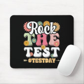 Rock The Test Testing Day Groovy Motivational Teac Muismat (Met muis)