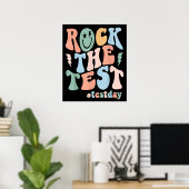 Rock The Test Testing Day Motivational Teacher Poster (Thuiskantoor)