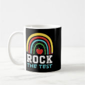 Rock The Test Testing Day Retro Motivational Teach Koffiemok (Links)
