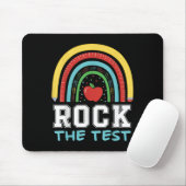 Rock The Test Testing Day Retro Motivational Teach Muismat (Met muis)