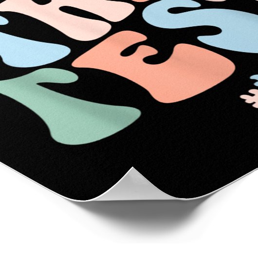 Rock The Test Testing Day Retro Motivational Teach Poster (Hoek)