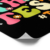 Rock The Test Testing Day Retro Motivational Teach Poster (Hoek)