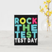 Rock The Test Testing Day Staar Motivational Teach Kaart (Gele Bloem)