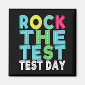 Rock The Test Testing Day Staar Motivational Teach Magneet (Voorkant)