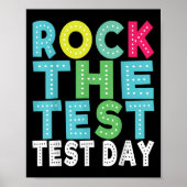 Rock The Test Testing Day Staar Motivational Teach Poster (Voorkant)