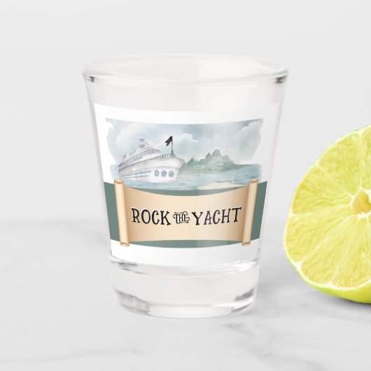 Rock the Yacht Shot Glass Party Favor Shot Glas (Voorkant)