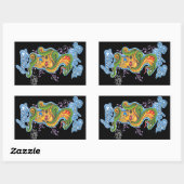 Rock Thiz Kleding & Tattoo Tony Skull & Snake Rechthoekige Sticker (Vel)