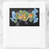 Rock Thiz Kleding & Tattoo Tony Skull & Snake Rechthoekige Sticker (Tas)