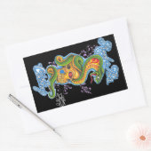 Rock Thiz Kleding & Tattoo Tony Skull & Snake Rechthoekige Sticker (Envelop)