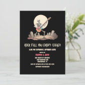 Rock Till You Drop Dead Halloween-feest Kaart (Staand voorkant)