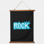 Rock Typografie Hangend Wandkleed (Voorkant)