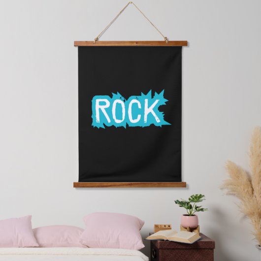 Rock Typografie Hangend Wandkleed (Slaapkamer)