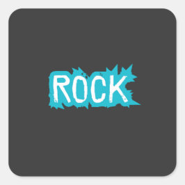 Rock Typografie Vierkante Sticker