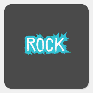 Rock Typografie Vierkante Sticker