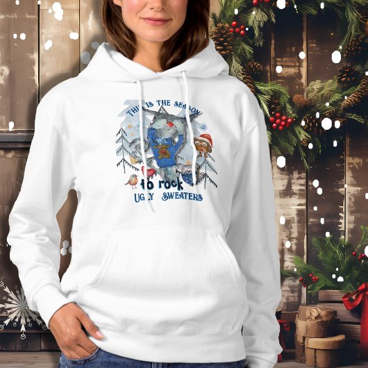 Rock Ugly Sweater Funny Cat & Mouse Hoodie