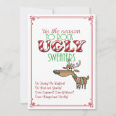Rock Ugly Sweaters Holiday Party Invitation Kaart (Voorkant)