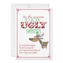 Rock Ugly Sweaters Holiday Party Invitation