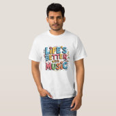 Rock uw stijl met muziek graphics t-shirt (Voorkant volledig)