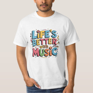 Rock uw stijl met muziek graphics t-shirt