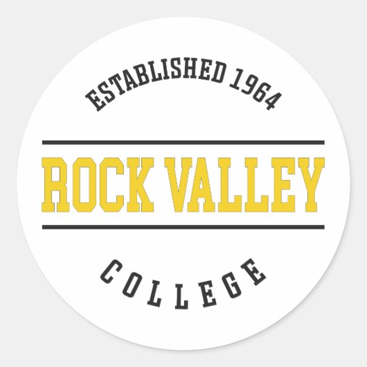 Rock Valley College - RVC Golden Eagles Ronde Sticker (Voorkant)