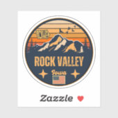 Rock Valley, Iowa Sticker (Vel)