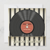  Rock Vinyl Record Party-uitnodigingen Kaart