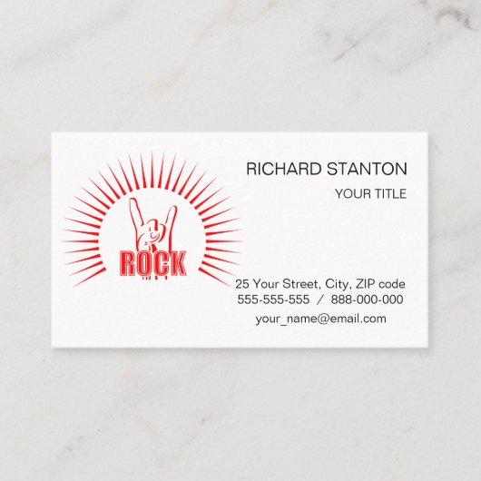 Rock Visitekaartje (Voorkant)