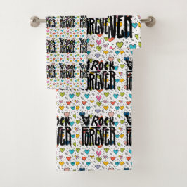 rock voor altijd bad handdoek