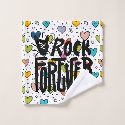 rock voor altijd bad handdoek (Wasdoekje)