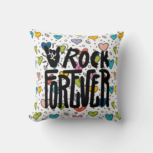 rock voor altijd kussen (Voorkant)
