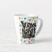 rock voor altijd latte mok (Rechterhoek)
